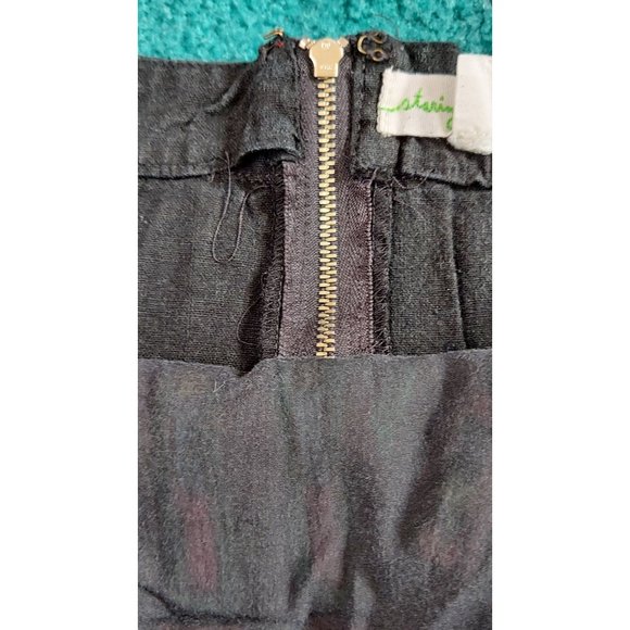 Staring At Stars Summer Dress Black With Cool Abstract Embroidery Size 8 EUC - Picture 4 of 8